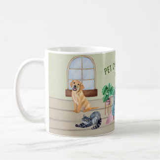 Caneca De Café Pet Sentado, Cachorro Caminhando, Almoçando Coffee