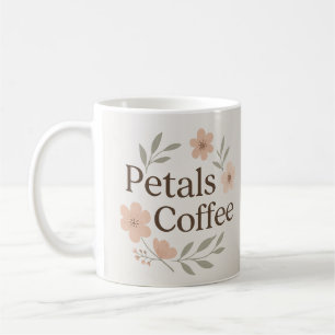 Caneca De Café Petais e Café Floral Mug