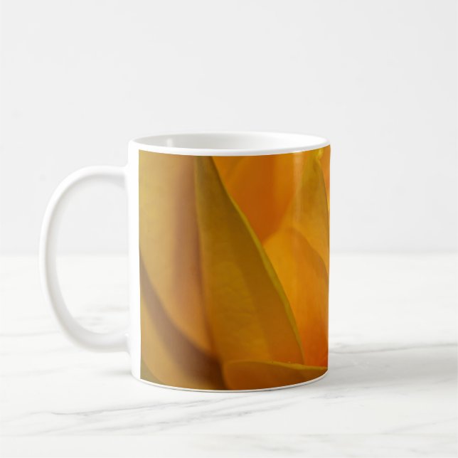 Caneca De Café Pétalas de Rosa Amarelas (Esquerda)