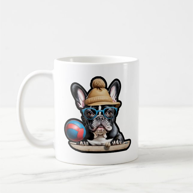 Caneca De Café Pétanque Bulldog Bonjour [FUN!] - Coffee Mug (Esquerda)