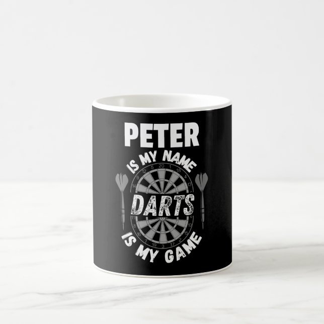 Caneca De Café Peter darts fan personalized name shirt (Centro)