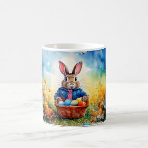 Caneca De Café Peter Easter Bunny com Ovos de Páscoa