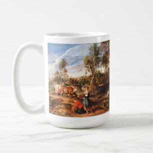 Caneca De Café Peter Paul Rubens Leiteiras com Gado em uma Pais