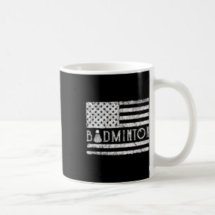 Caneca De Café Petiscos Patrióticos Diversão Bandeira EUA Badmint