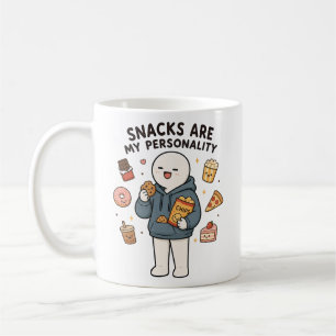 Caneca De Café Petiscos São Minha Personalidade Funny Snack Lover