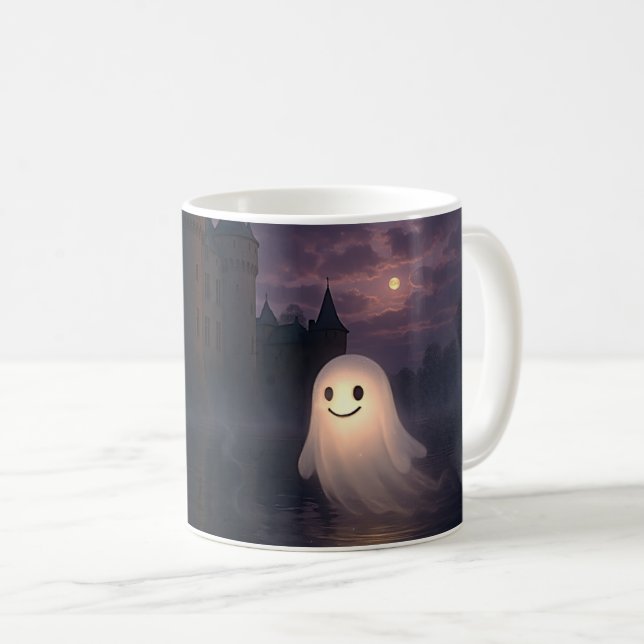 Caneca De Café Petit fantôme gentille se promène (Frente Esquerda)