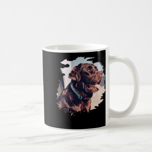 Caneca De Café Pets Simple Modern Cool Tygraphy Name And Photo  (Direita)