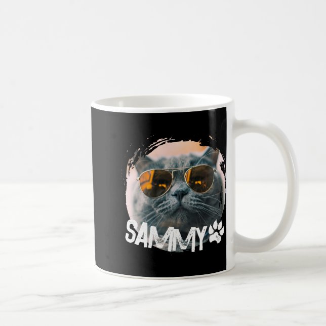 Caneca De Café Pets Simple Modern Nge Cool Name And Photo  (Direita)