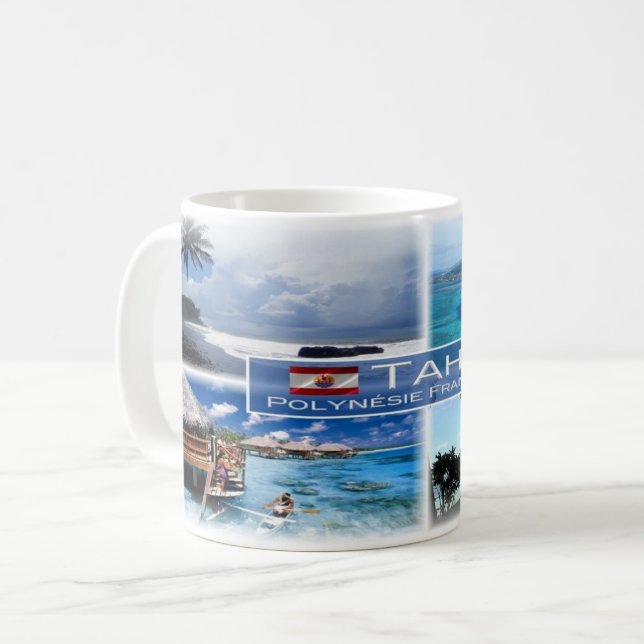 Caneca De Café PF Polinesie Francaise - Tahiti - (Frente Esquerda)