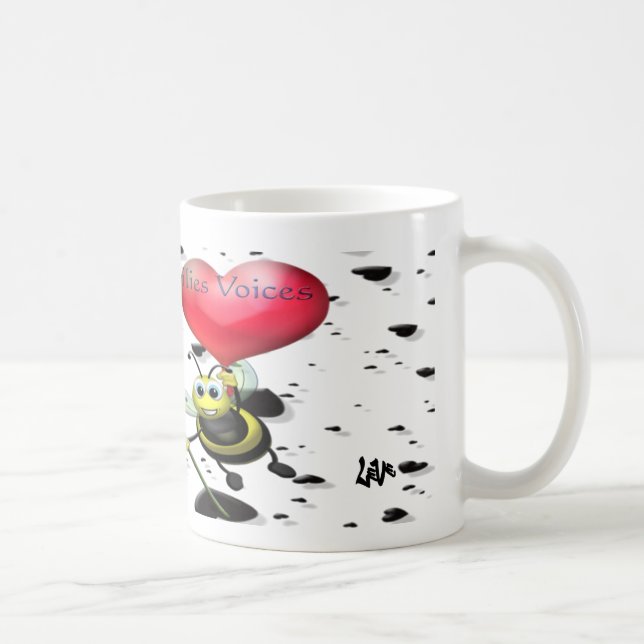 Caneca De Café PFV Abelha Romântica (Direita)