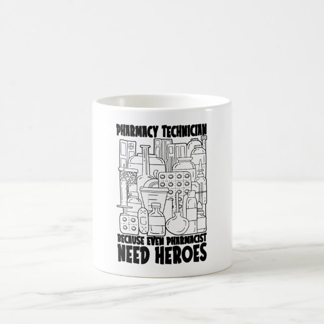 Caneca De Café Pharmacist Need Heroes Medicine Pharmacy Tech (Centro)
