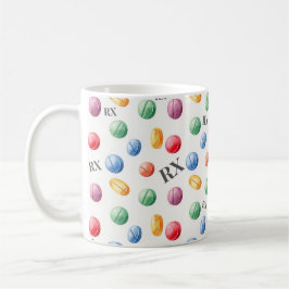Caneca De Café Pharmacist Watercolor Pills RX Symbol
