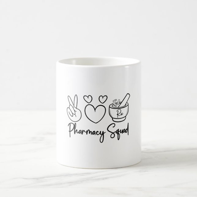Caneca De Café Pharmacy Squad Medicine Pharmacist Technician Tech (Centro)
