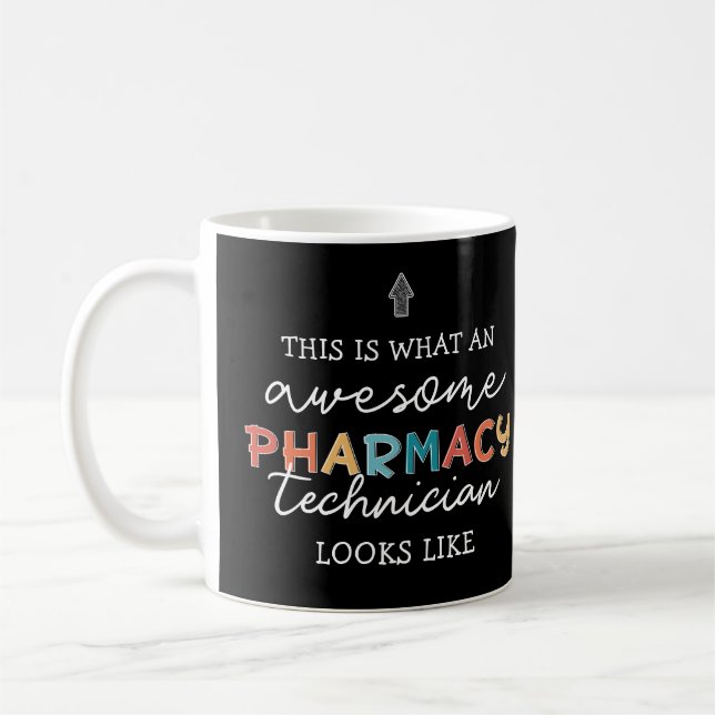 Caneca De Café Pharmacy Technician Awesmanutenção Pharmacy Tech E (Esquerda)