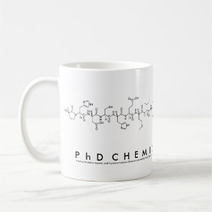 Caneca De Café PhDChemicalEngineer nome de peptídeo mug