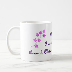 Caneca De Café Phil 4:13: Posso fazer tudo através do Cristo Mug