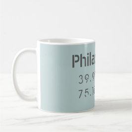 Caneca De Café Philadelphia Longitude Latitude Mug