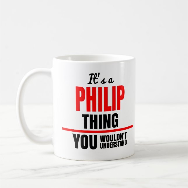 Caneca De Café Philip que você não entenderia o nome (Esquerda)