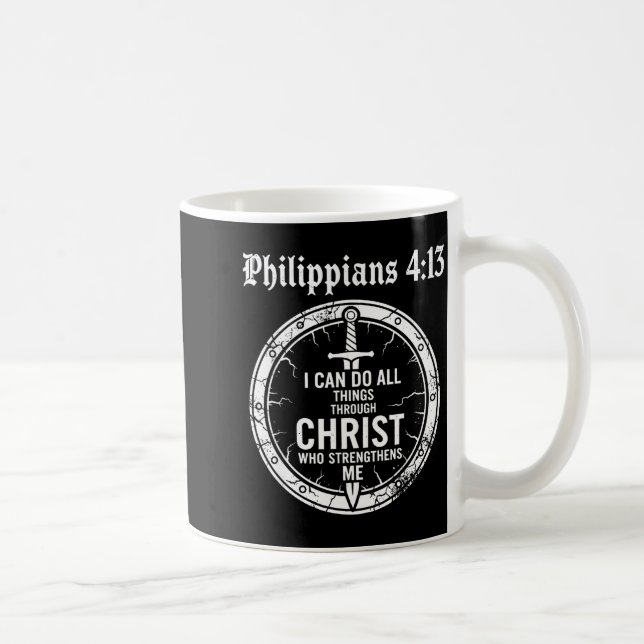 Caneca De Café Philipans 4_13 Christian Bible Verse Faith Scriptu (Direita)