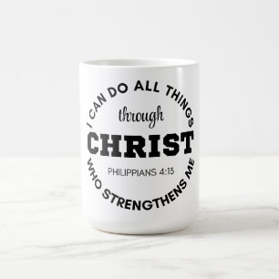 Caneca De Café Philippians 4:13 Eu posso fazer todas as coisas Es
