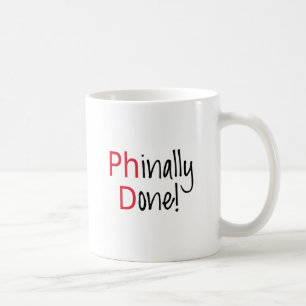 Caneca De Café Phinally feito, formando do PhD, presente da