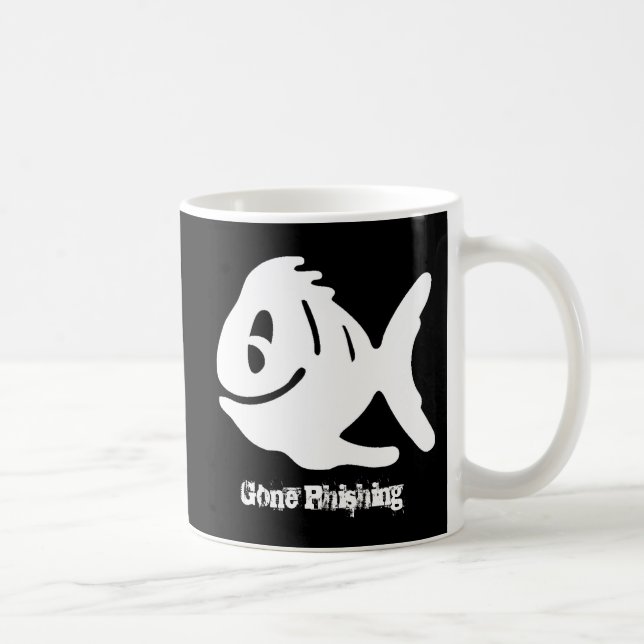 Caneca De Café Phishing ido engraçado (Direita)