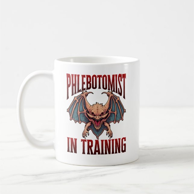 Caneca De Café Phlebotomist in Training Funny Student Bat (Esquerda)