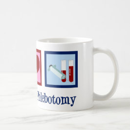 Caneca De Café Phlebotomist Peace Love Phlebotomy Office