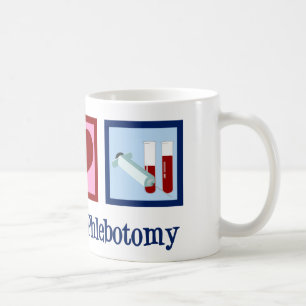 Caneca De Café Phlebotomist Peace Love Phlebotomy Office