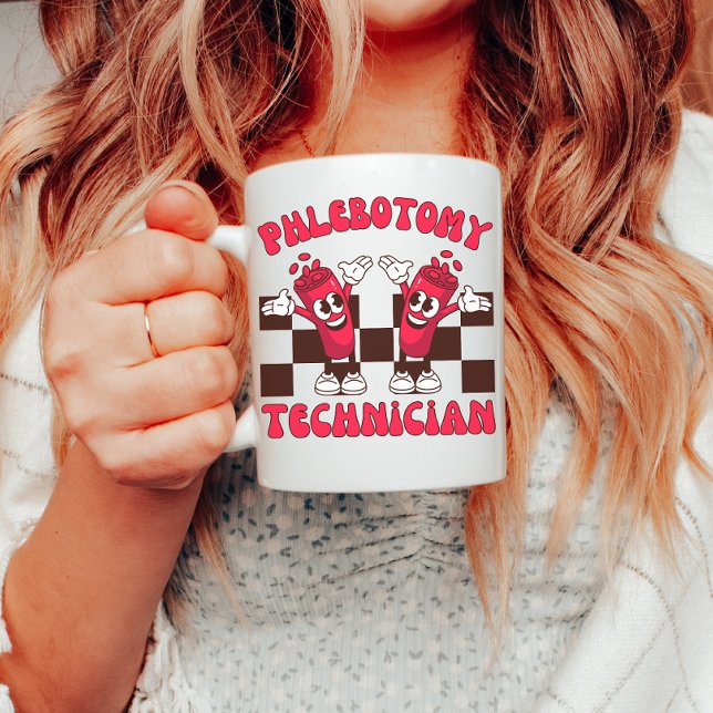 Caneca De Café Phlebotomy Technician, Phlebotomy Tech Graduação (Criador carregado)