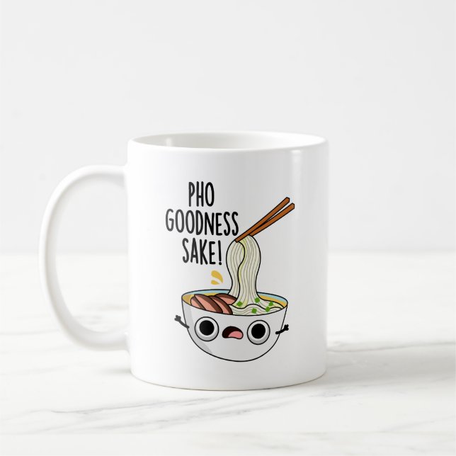 Caneca De Café Pho Goodness Sake Encantado Noodle Pun (Esquerda)