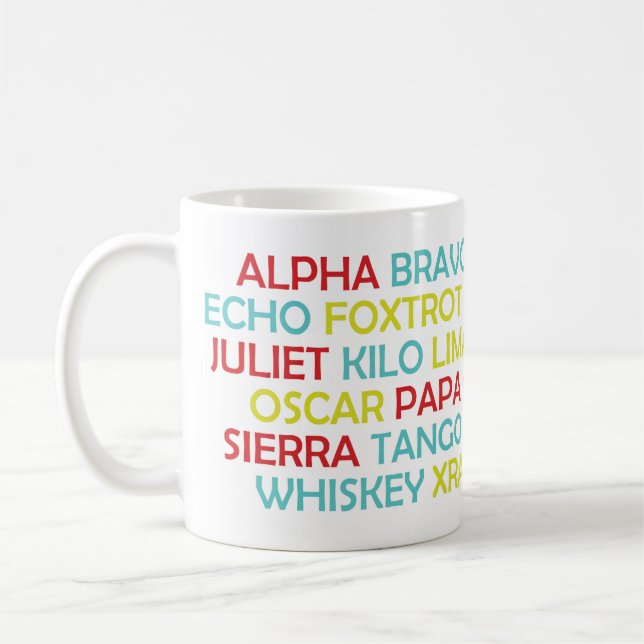 Caneca De Café Phonetic Alphabet Mug (Esquerda)