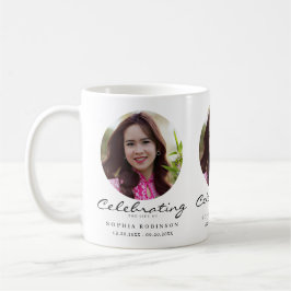 Caneca De Café Photo Celebration of Life Memorial Keepsake