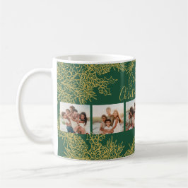Caneca De Café Photo Collage Custom Elegant Grandma's Christmas