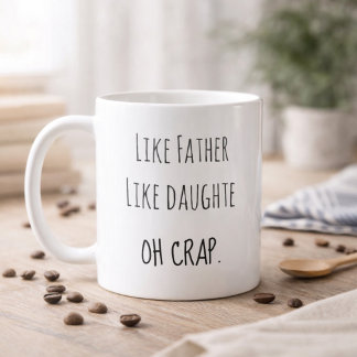 Caneca De Café Photo Like Father Like daughter