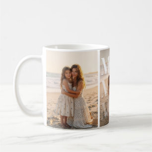 Caneca De Café PhotoPop Mamãe 3 Fotos Personalizado