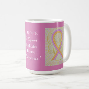 Caneca De Café Phyllodes Tumor Awareness Ribbon Angel Custom Mug