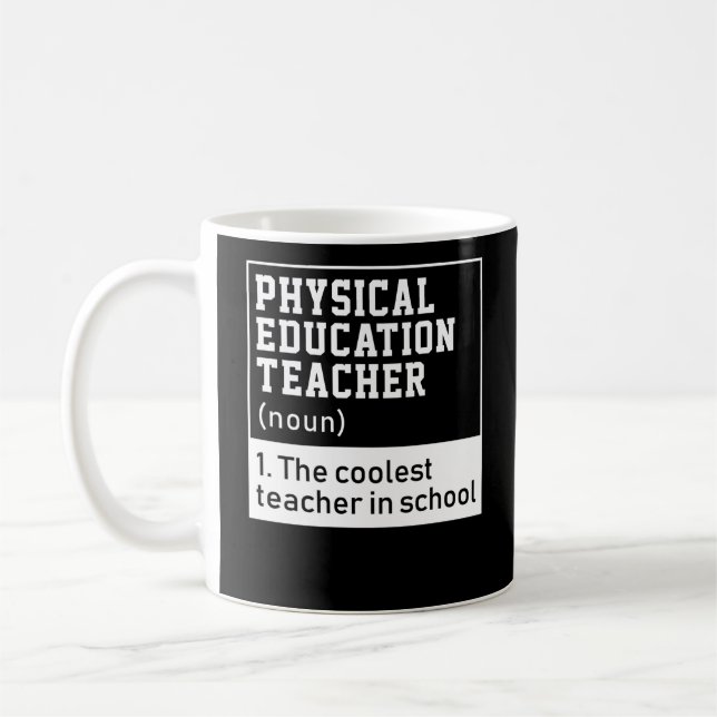 Caneca De Café Physical Education Teacher Definition P.E. (Esquerda)