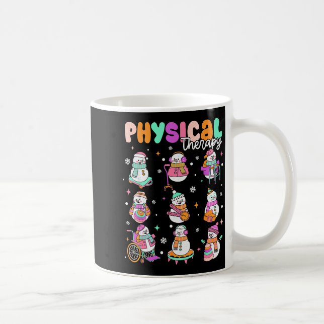 Caneca De Café Physical Therapy Christmas Shirt Pt Christmas Snow (Direita)