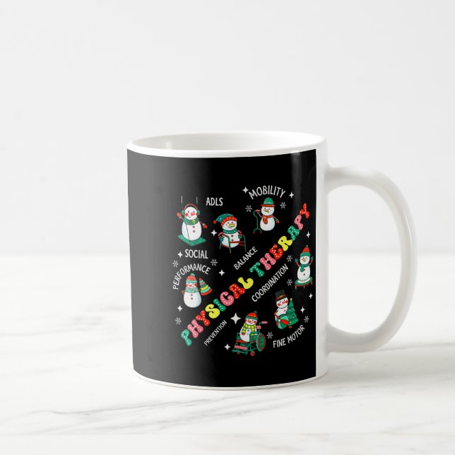 Caneca De Café Physical Therapy Christmas Snowman Pt Physical The (Direita)