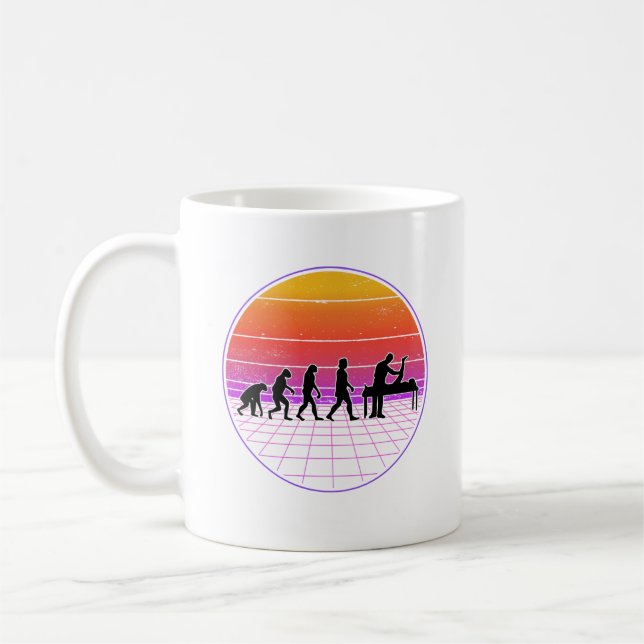 Caneca De Café Physiotherapist Evolution Vaporwave Physio (Esquerda)