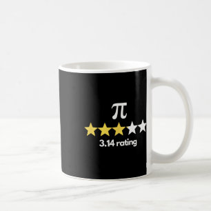 Caneca De Café Pi 3.14 Star Rating Funny Pi Humor Pi Day Novelty