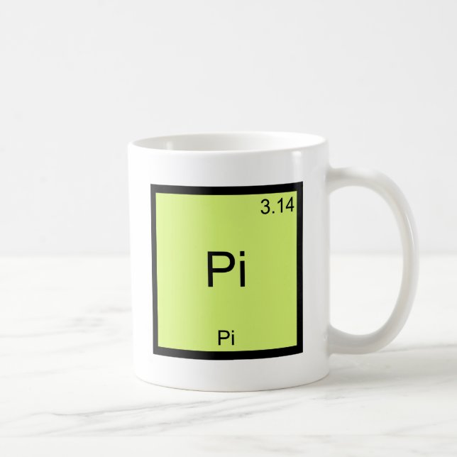 Caneca De Café Pi - Camiseta engraçada de matemática e química (Direita)