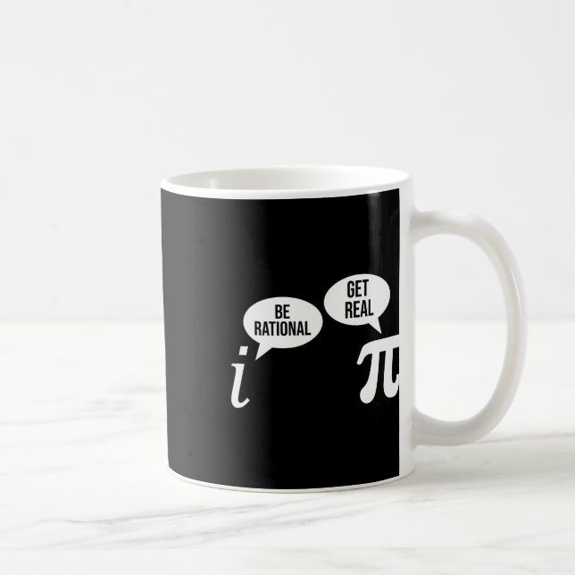 Caneca De Café Pi Day Be Rational Get Real Funny Math Equação Te (Direita)