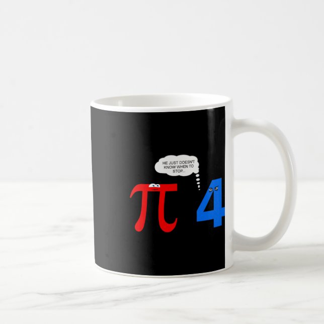 Caneca De Café Pi Day Engraçado Problemas de Relacionamento Dotad (Direita)