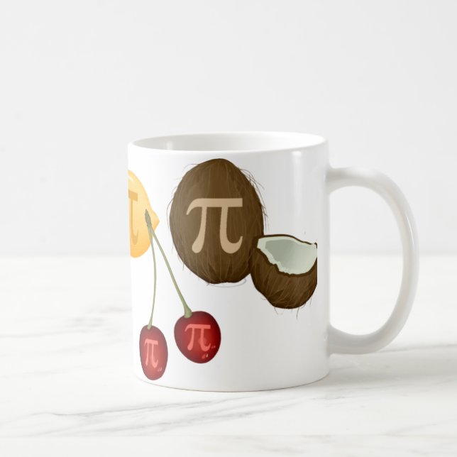 Caneca De Café Pi Day on Various Fruta Mug (Direita)