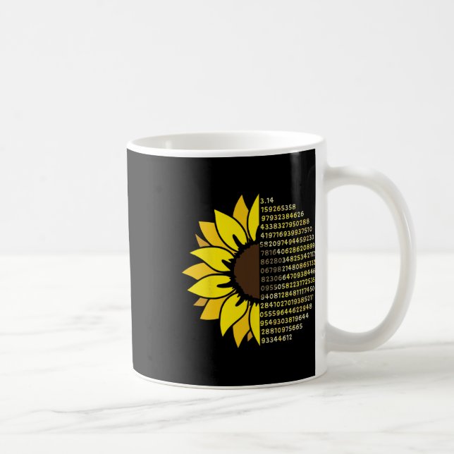 Caneca De Café Pi Day Sunflower 3.14 Pi - Símbolo Número de Pi -  (Direita)