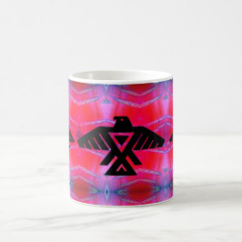 Caneca De Café Pia fluorescente de Thunderbird Anishinaabe Nativa