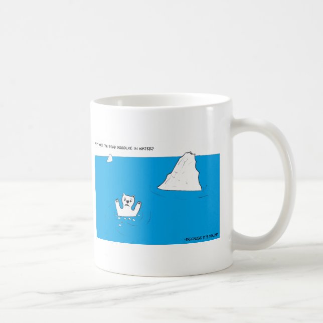 Caneca De Café Piada da química do urso polar (Direita)