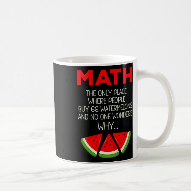 Caneca De Café Piada de cálculo de melão de matemática engraçada  (Direita)
